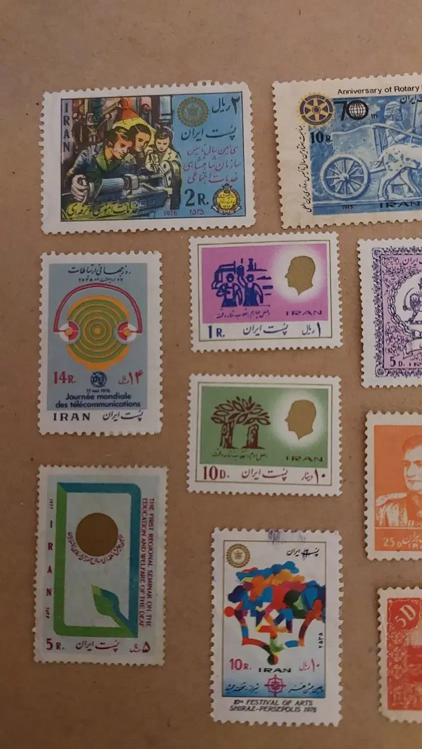 تمبر دوره پهلوی و قاجار|کلکسیون سکه، تمبر، اسکناس|سنندج, |دیوار