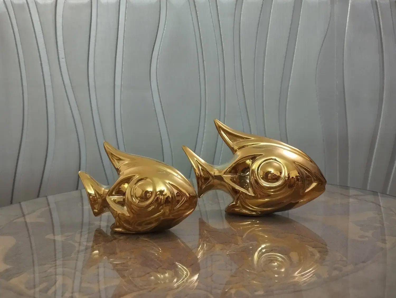 تعدادی دکوری سرامیکی و‌فلزی به صورت یکجابا هم|مجسمه، تندیس، ماکت|شاندیز, |دیوار