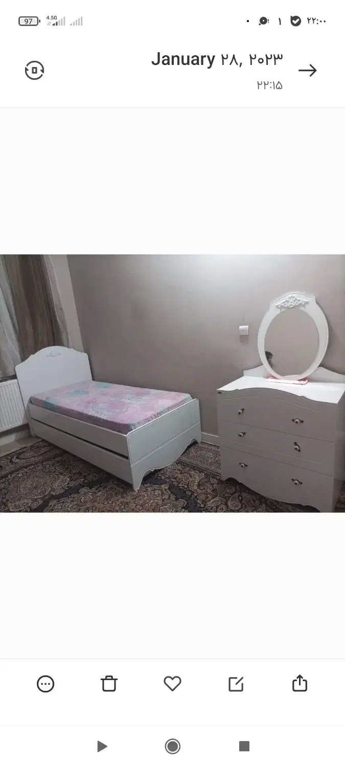 تخت با کشو تختی|تخت و سرویس خواب|ایلام, |دیوار