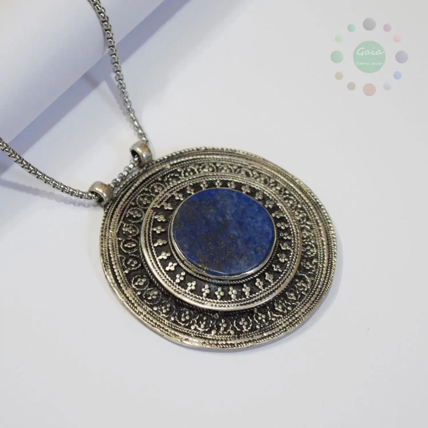 گردنبند ورشو با نگین سنگ لاجورد|جواهرات|اراک, |دیوار