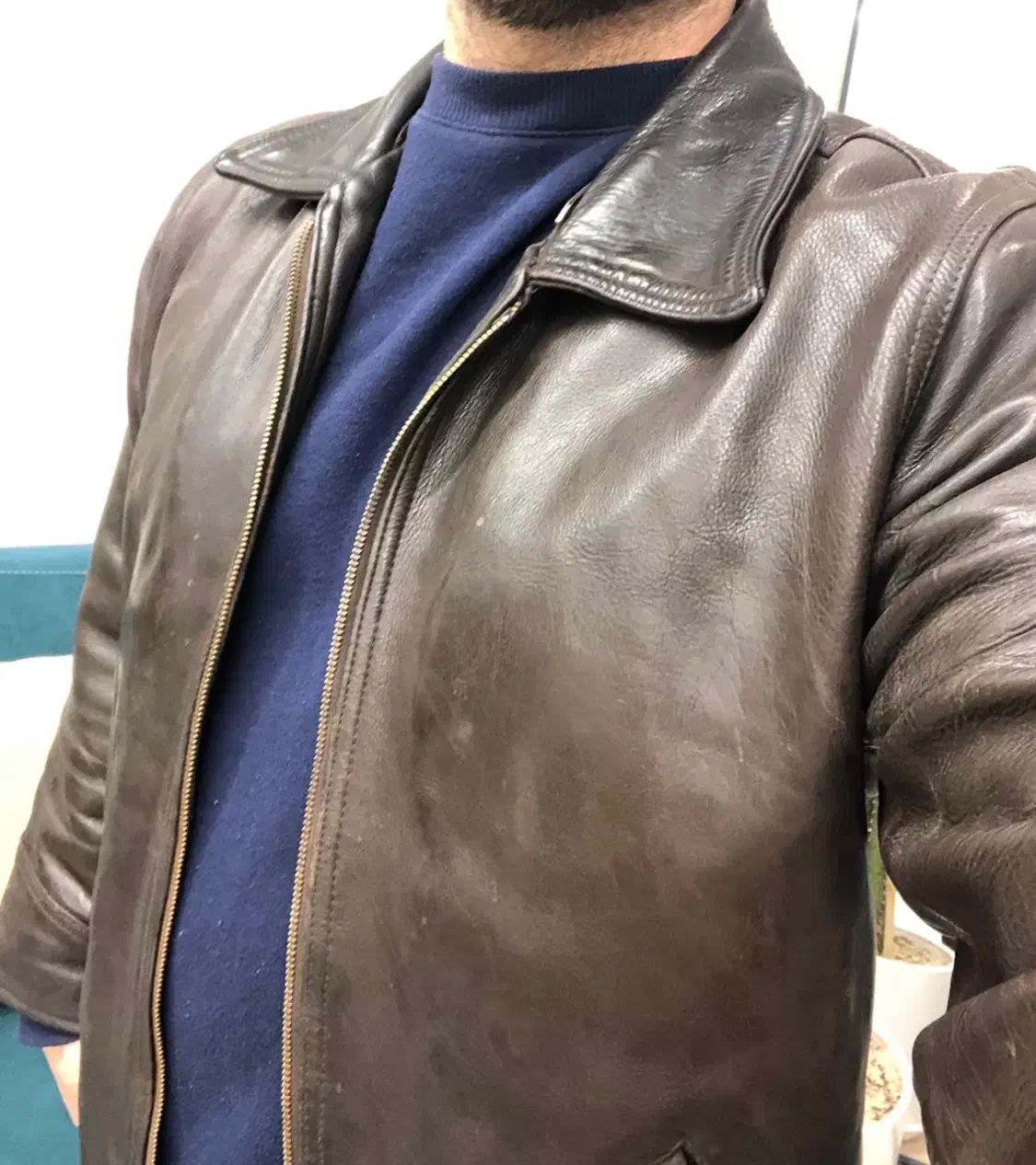 کاپشن چرم طبیعی گاوی|لباس|تهران, امانیه|دیوار