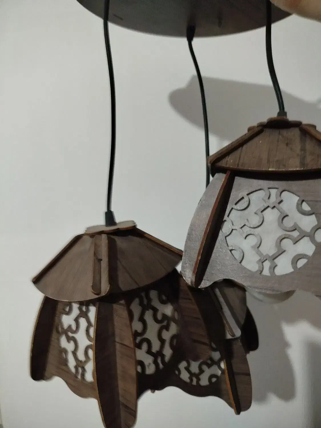 لوستر چوبی|لوستر و چراغ آویز|گناباد, |دیوار