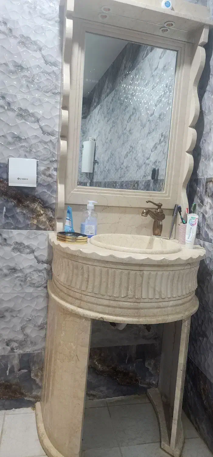 روشویی تمام سنگ|لوازم سرویس بهداشتی|اردبیل, |دیوار