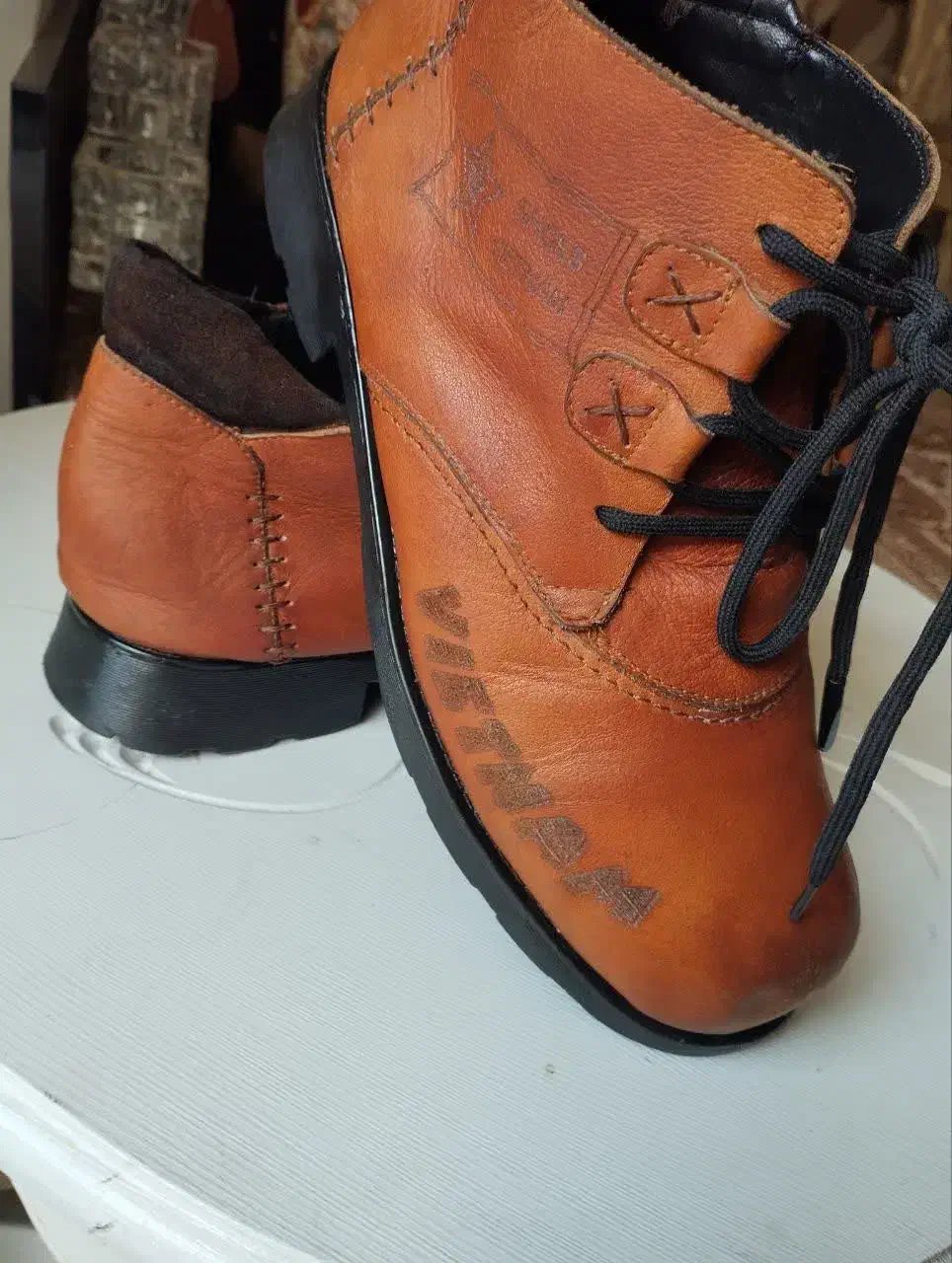 کفش نیم بوت چرم ویتنام وکفش مجلسی اسپانیا|کیف، کفش، کمربند|شاندیز, |دیوار
