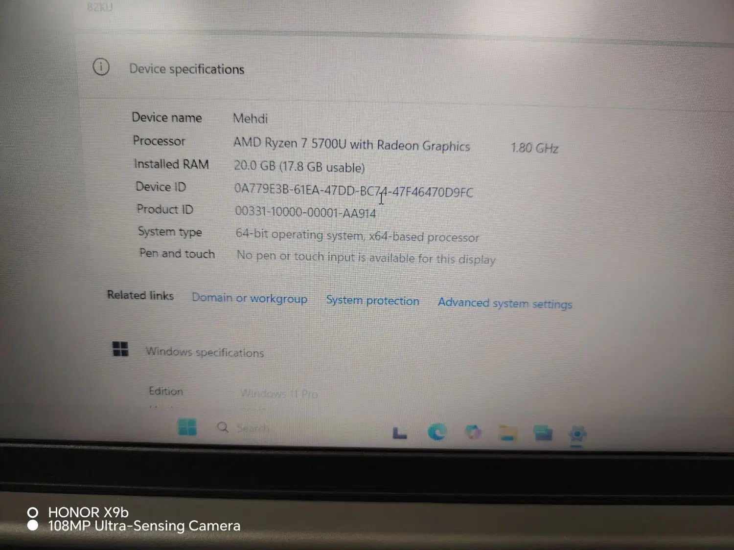 IdeaPad 3 لنوو - Ryzen 7 5700U Vega 2GB 1/5TB|رایانه همراه|تهران, درختی|دیوار