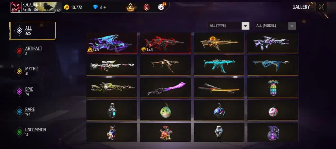 اکانت فری فایر لول ۶۶...|کنسول، بازی ویدئویی و آنلاین|کازرون, |دیوار