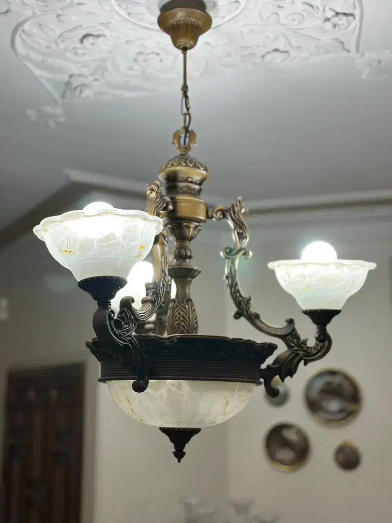 لوستر یونانی طرح چوب|لوستر و چراغ آویز|تهران, تهرانپارس غربی|دیوار