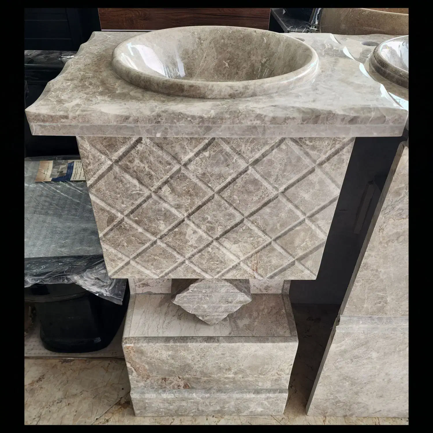 روشویی سنگی پرشین تک پایه توکار|مصالح و تجهیزات ساختمان|رشت, پارک شهر|دیوار