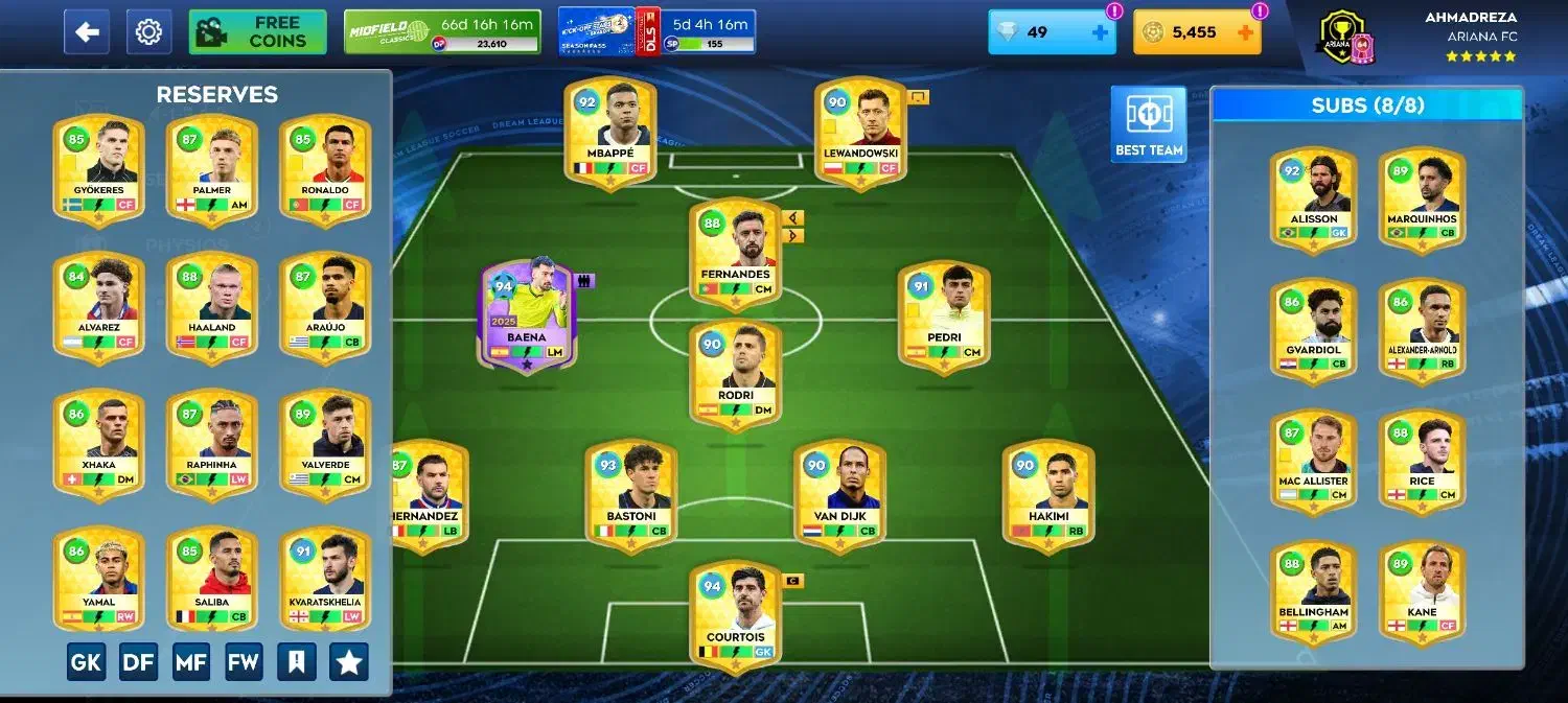 اکانت دریم لیگ2026|کنسول، بازی ویدئویی و آنلاین|بروجن, |دیوار