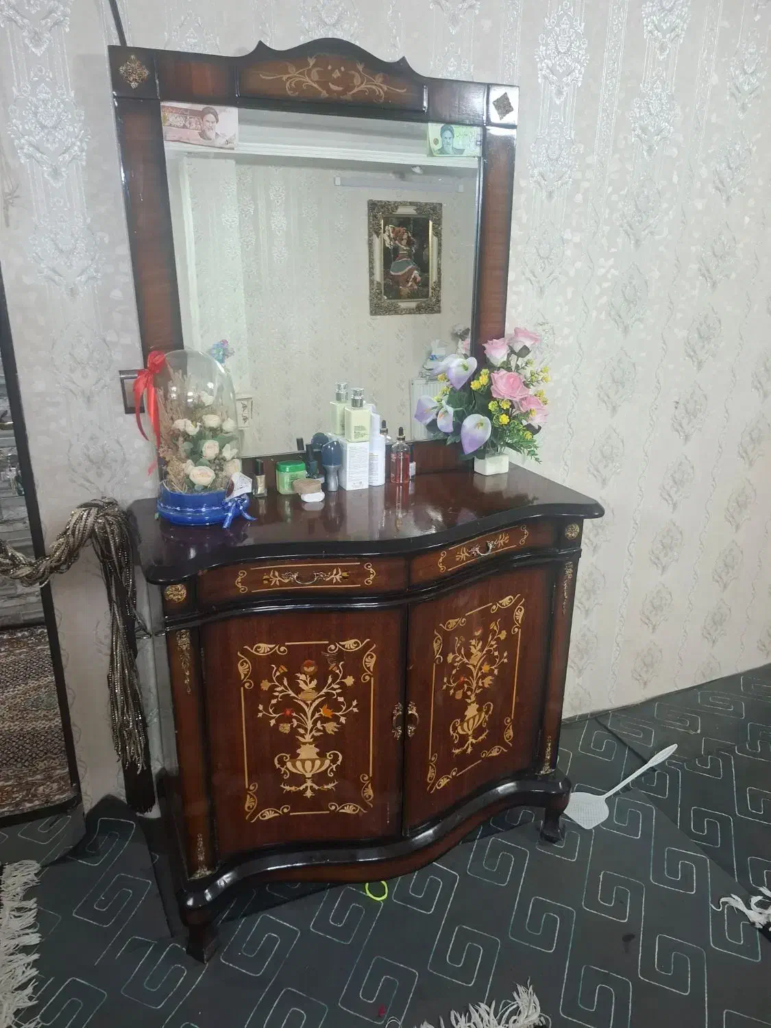 اینه کنسول چوبی  و بوفه چوبی|بوفه، ویترین، کنسول|باقرشهر, |دیوار