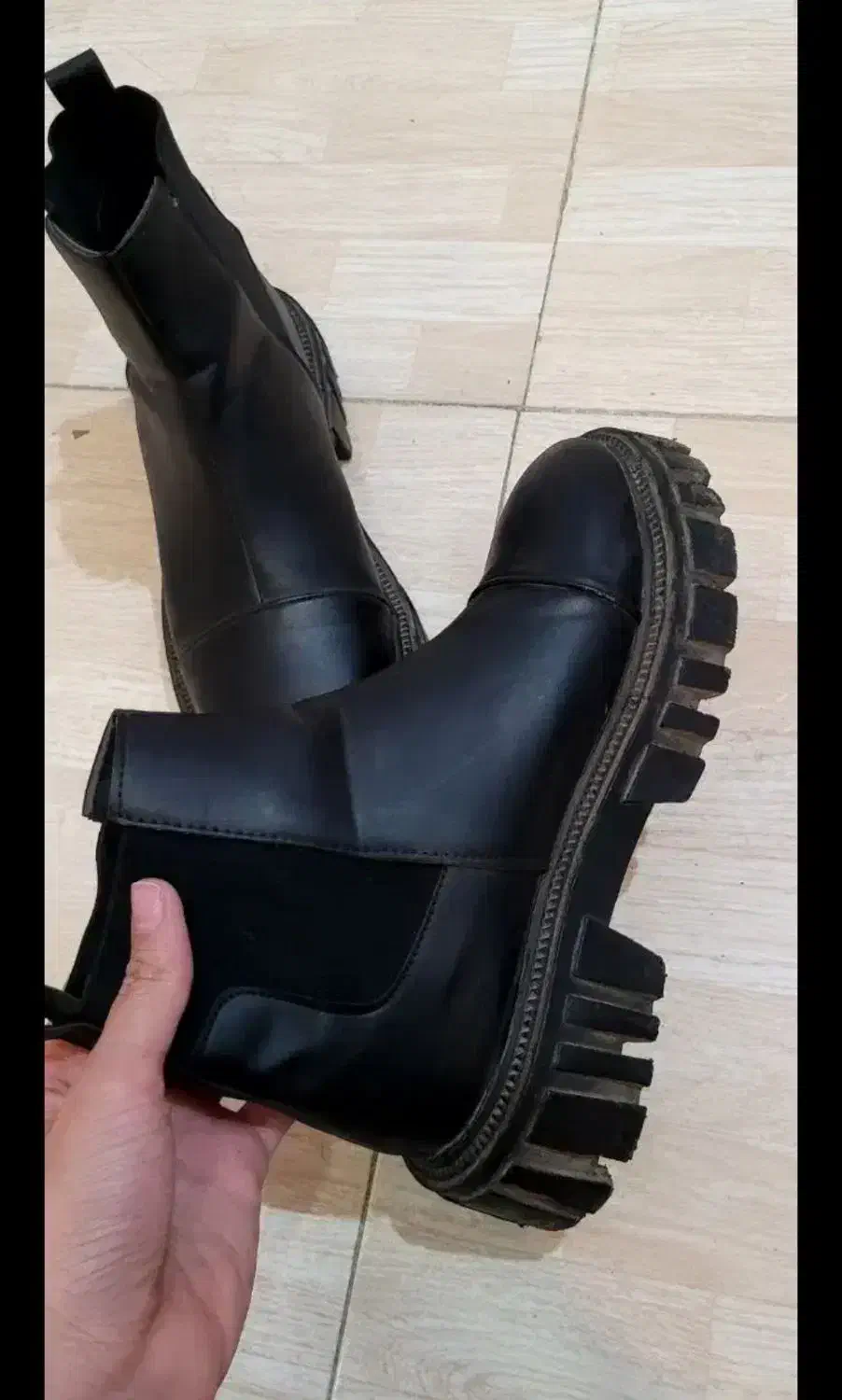 نیم بوت مشکی سایز ۳۹|کیف، کفش، کمربند|تاکستان, |دیوار