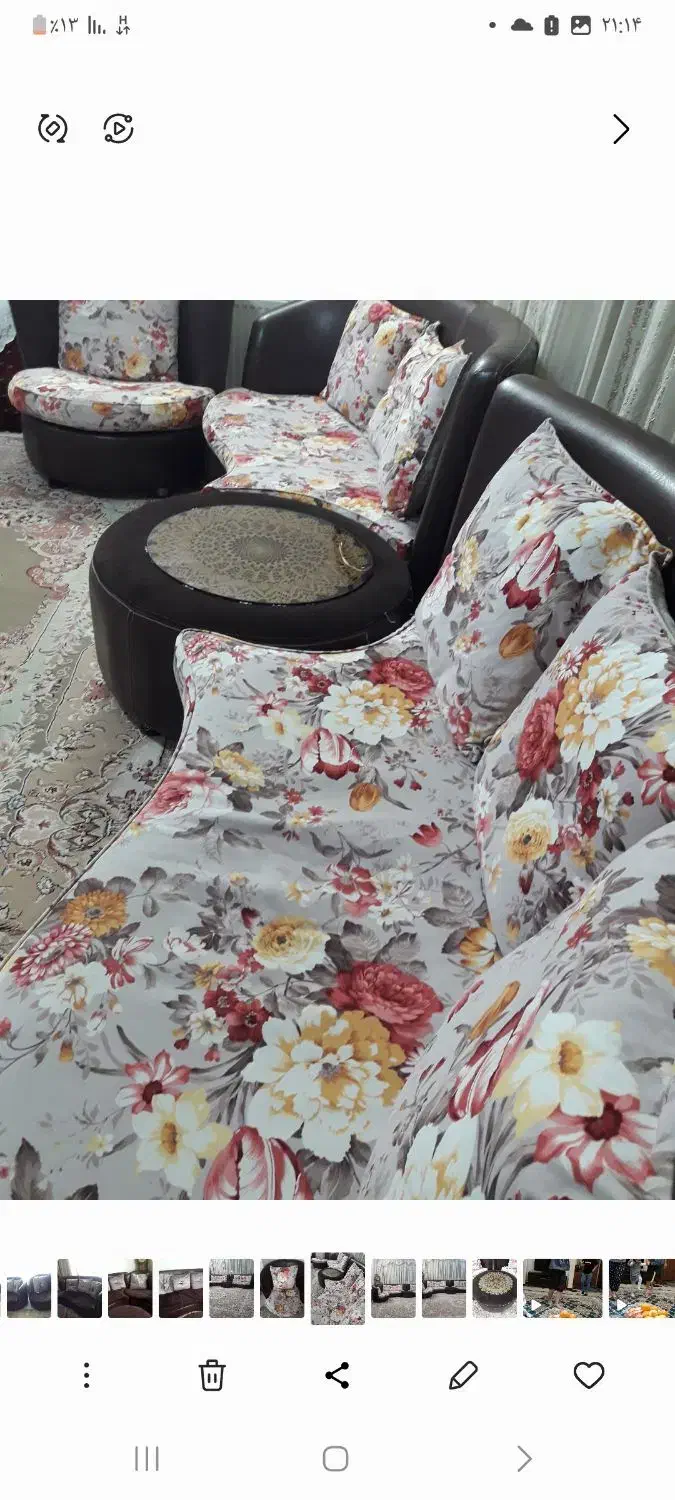 مبل ۸نفره کم جا وشیک|مبلمان خانگی و میز عسلی|رباطکریم, رباطکریم|دیوار