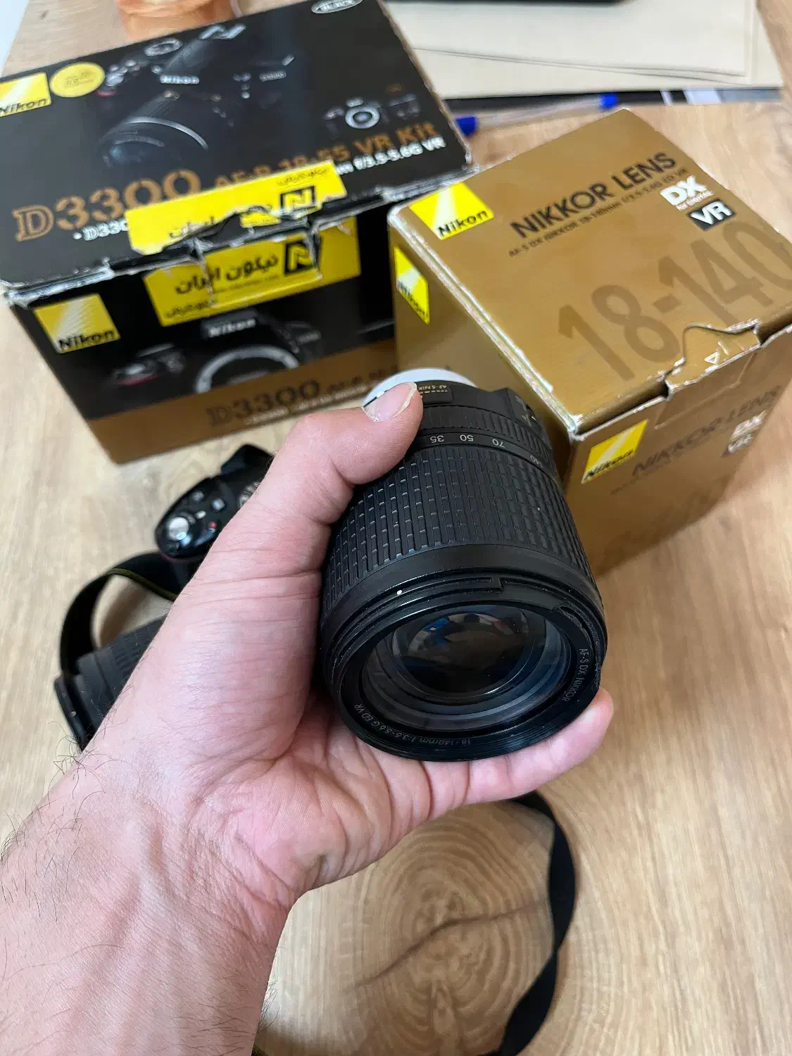 دوربین فیلم وعکس نیکون مدل d3300به همراه لنز 18-55|دوربین عکاسی و فیلم‌برداری|تهران, نارمک|دیوار