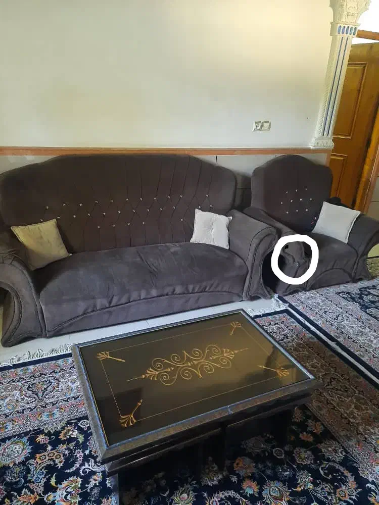 مبل هفت نفره و میز عسلی|مبلمان خانگی و میز عسلی|جویبار, |دیوار