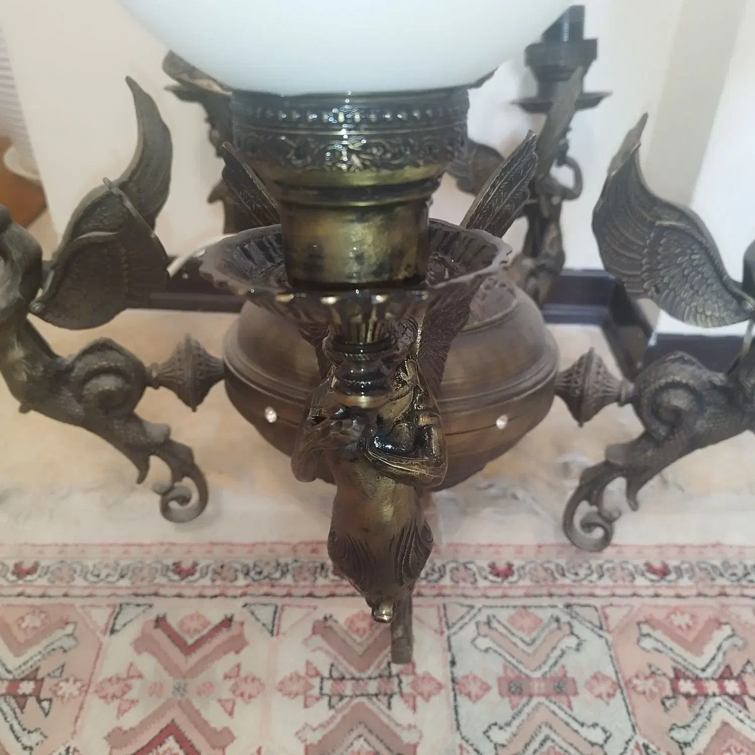 لوستر برنز مدل فرشته|لوستر و چراغ آویز|تهران, سازمان برنامه شمالی|دیوار