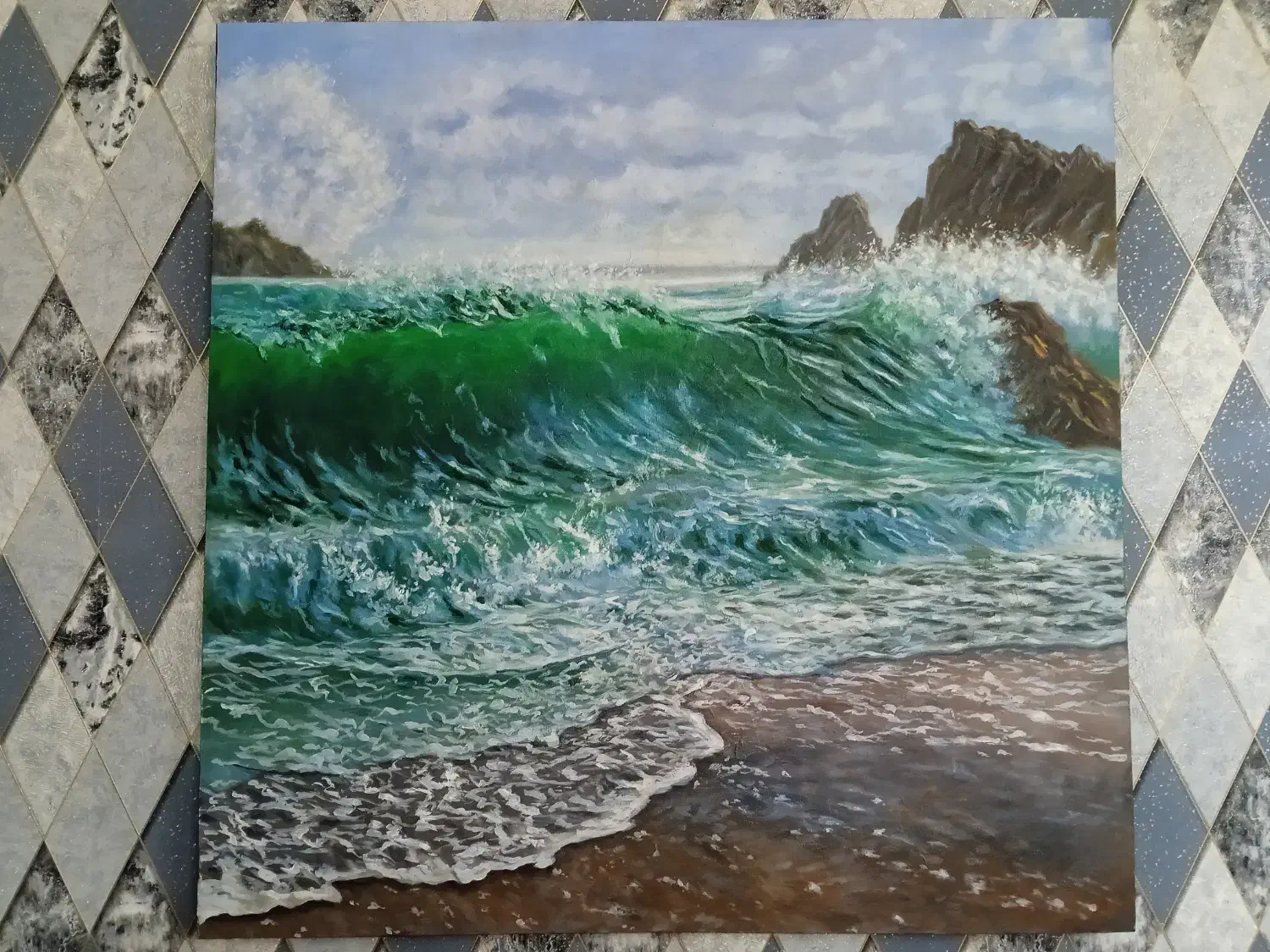 دو عدد تابلو نقاشی رنگ روغن|تابلو، نقاشی، عکس|تهران, امیریه|دیوار