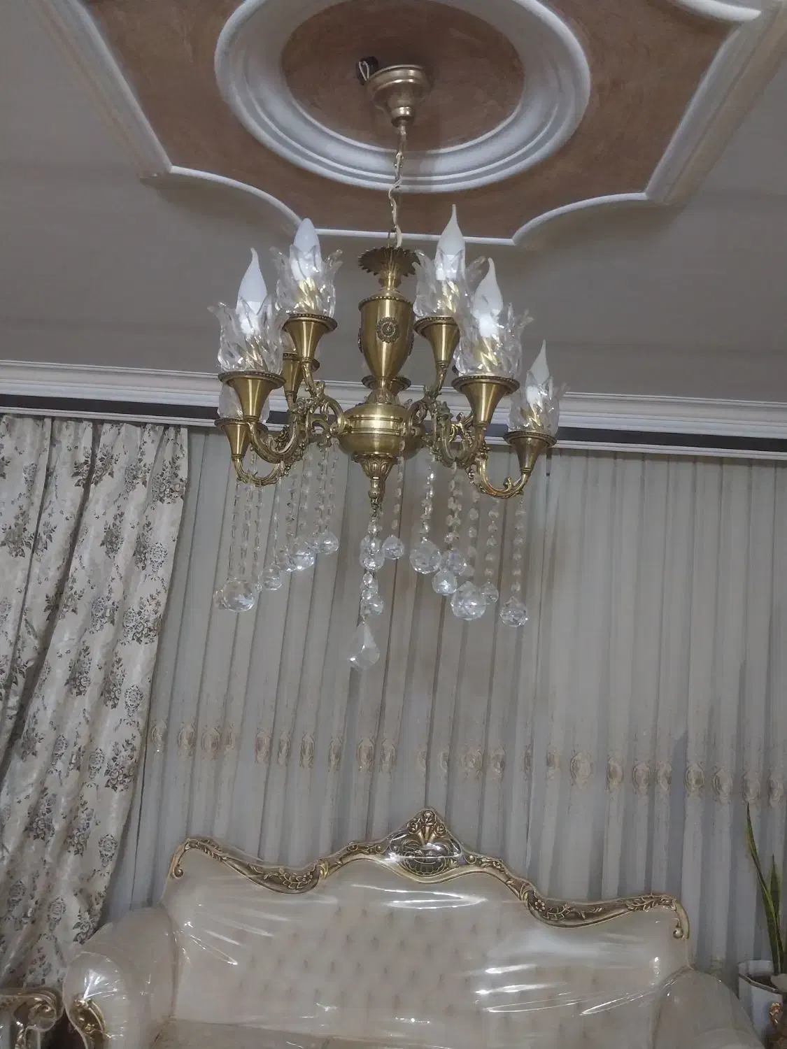 لوستر برنز قدیمی|لوستر و چراغ آویز|فردیس, شهرک وحدت|دیوار