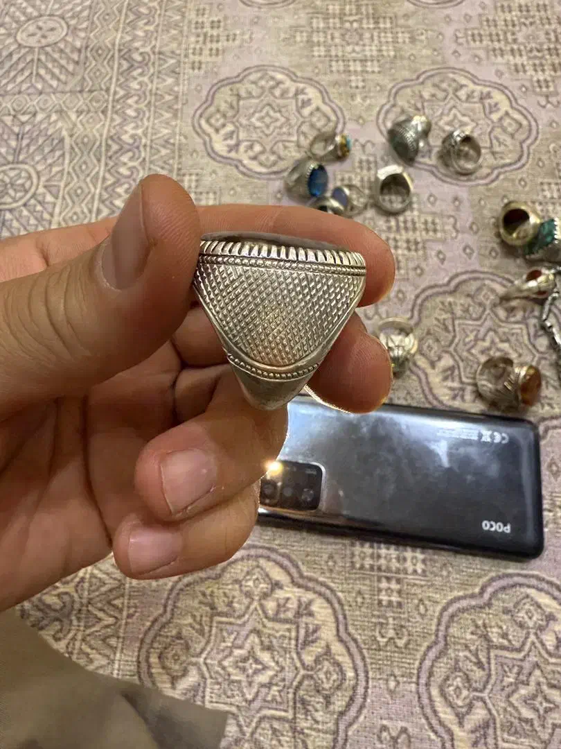 انواع انگشتر و گردبن نقره فیروزه اصلی و شجر و غیره|زیورآلات و اکسسوری|مریوان, |دیوار