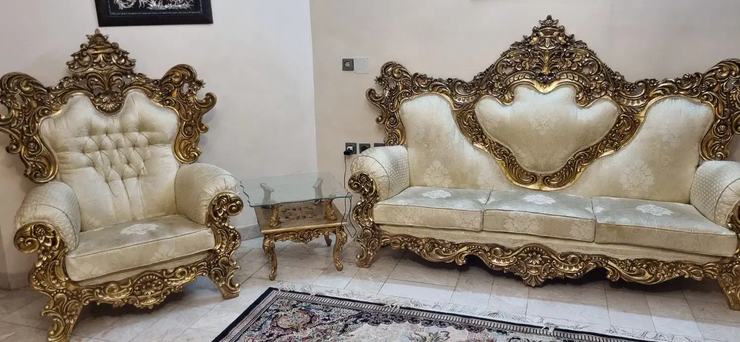 مبلمان تمام چوب سلطنتی|مبلمان خانگی و میز عسلی|شیراز, معالیآباد|دیوار