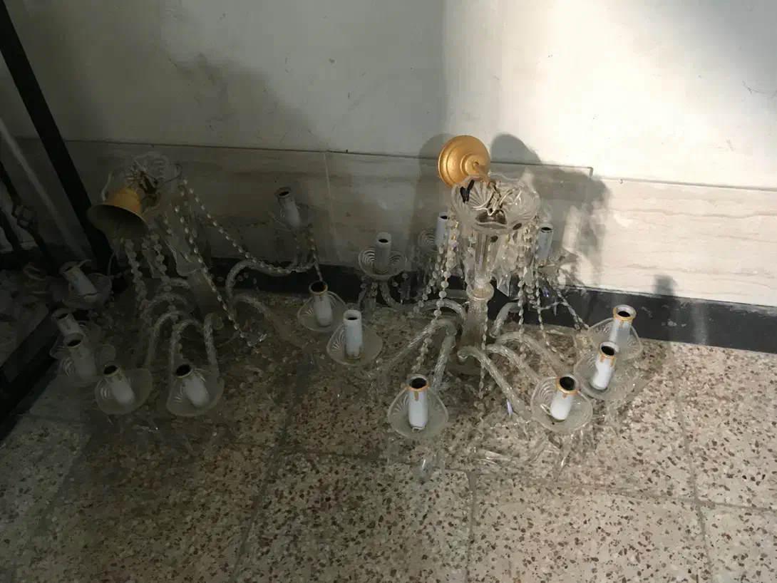 لوستر ۸ شعله کریستال|لوستر و چراغ آویز|ساری, |دیوار