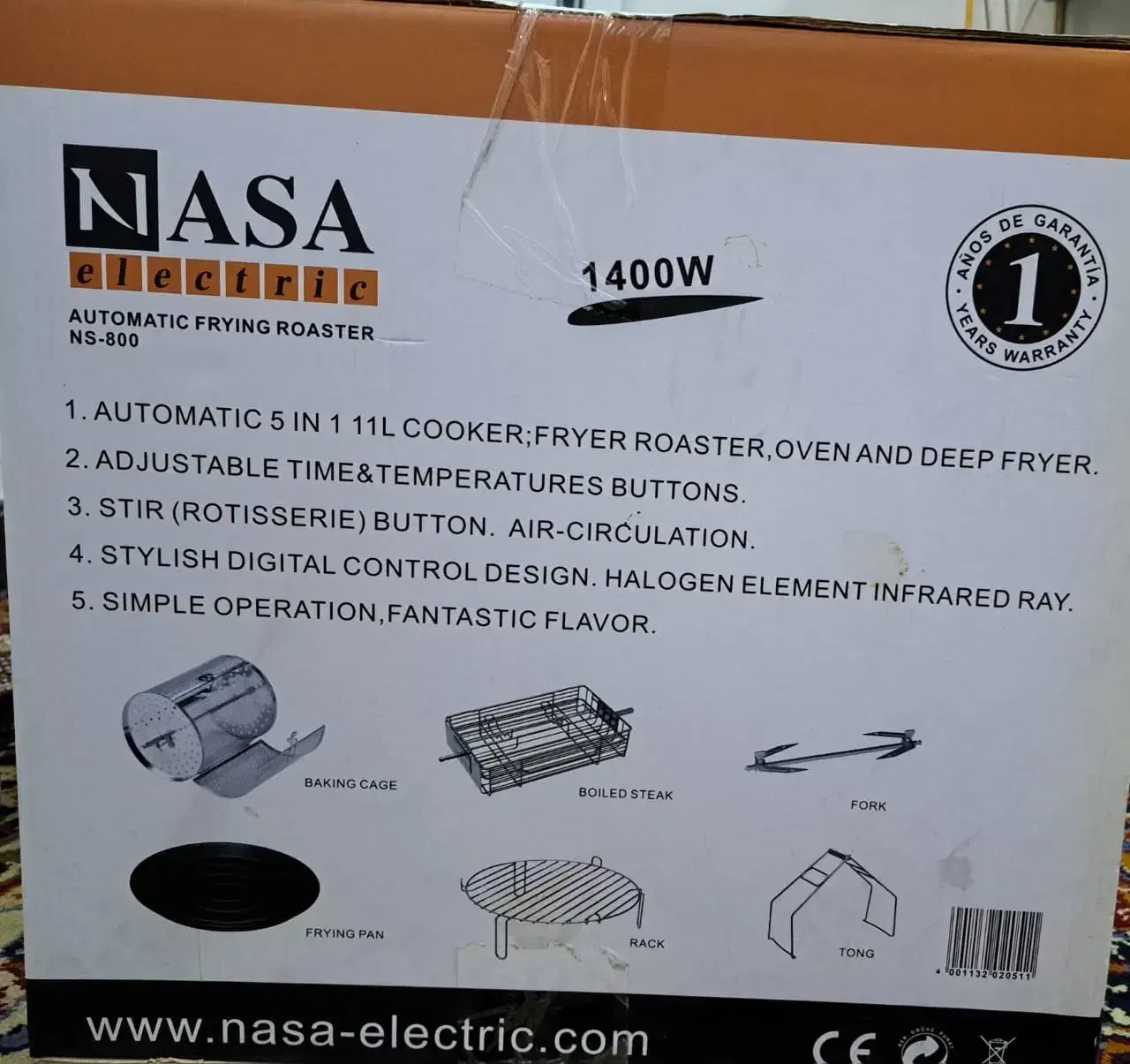 سرخ کن-هواپز  NASA-NS800|اجاق گاز و لوازم برقی پخت‌وپز|بهبهان, |دیوار