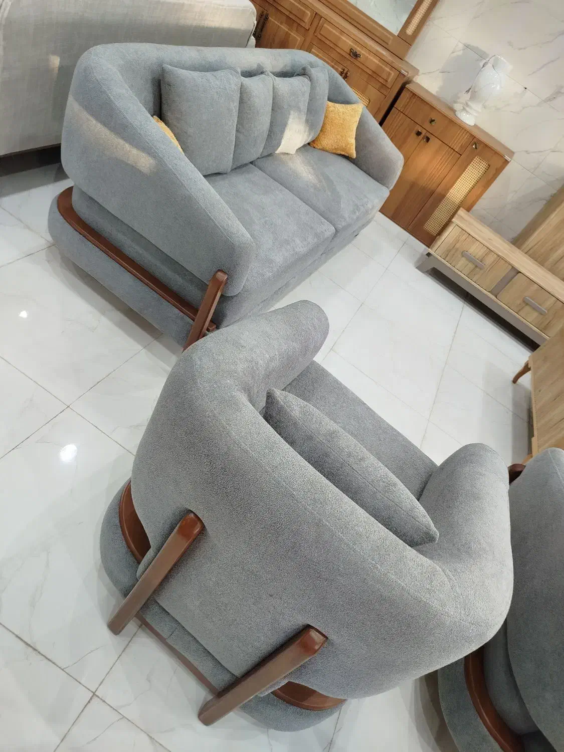 کد۲۱مبلمان دیبا مدل شرکتی مبل تدی ال جلو مبلی ۵۴|مبلمان خانگی و میز عسلی|همدان, |دیوار