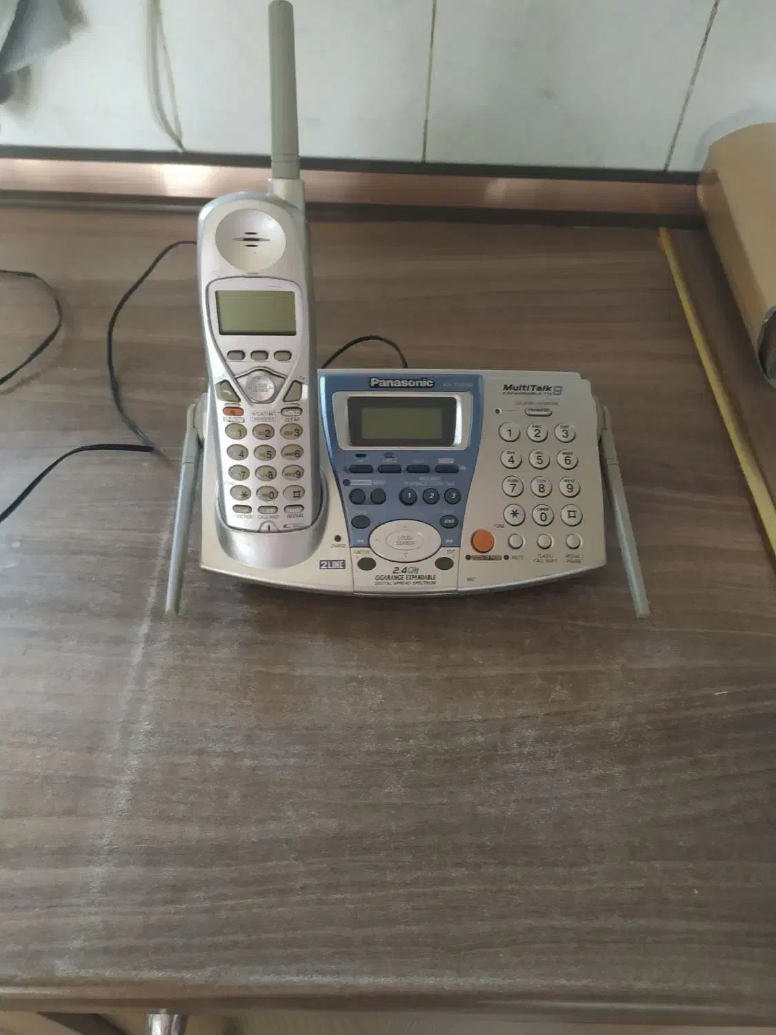 تلفن معمولی700وبیسیمی9م پاناسونیک اصل|تلفن رومیزی|ساوه, |دیوار