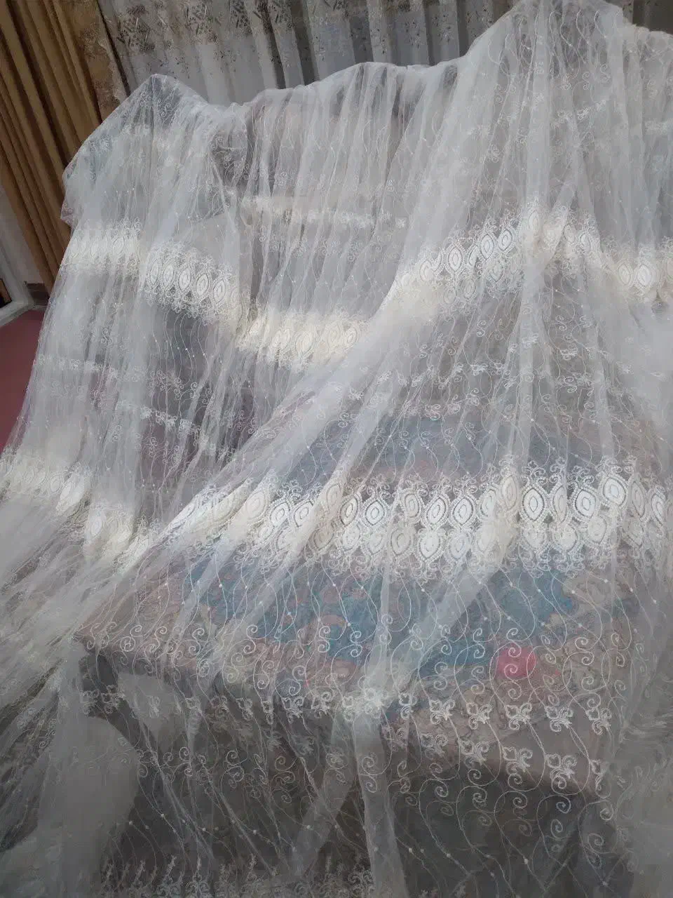 پرده تور جنس عالی در حدنو|پرده، رانر، رومیزی|الشتر, |دیوار