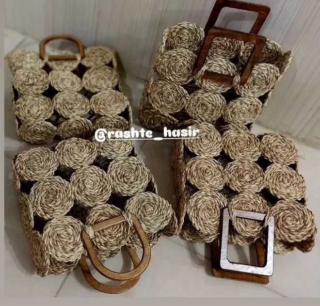 دست سازه های حصیری|صنایع دستی و سایر لوازم تزئینی|رشت, نخودچر|دیوار