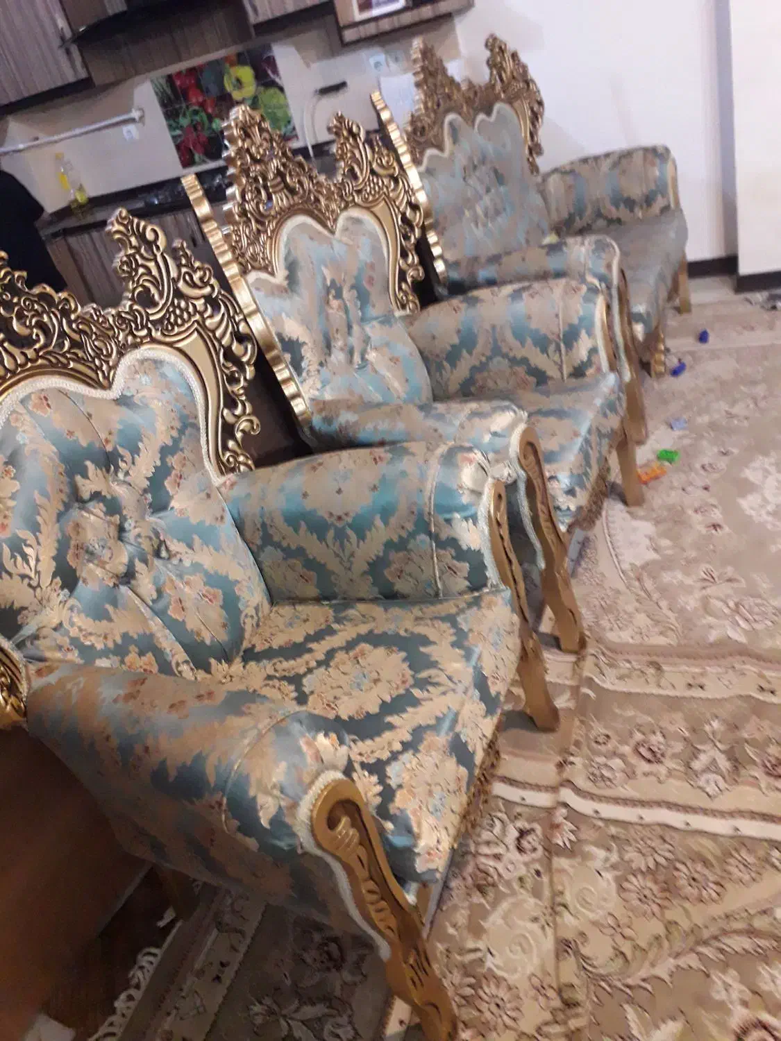 مبل سلطنتی|مبلمان خانگی و میز عسلی|دهق, |دیوار