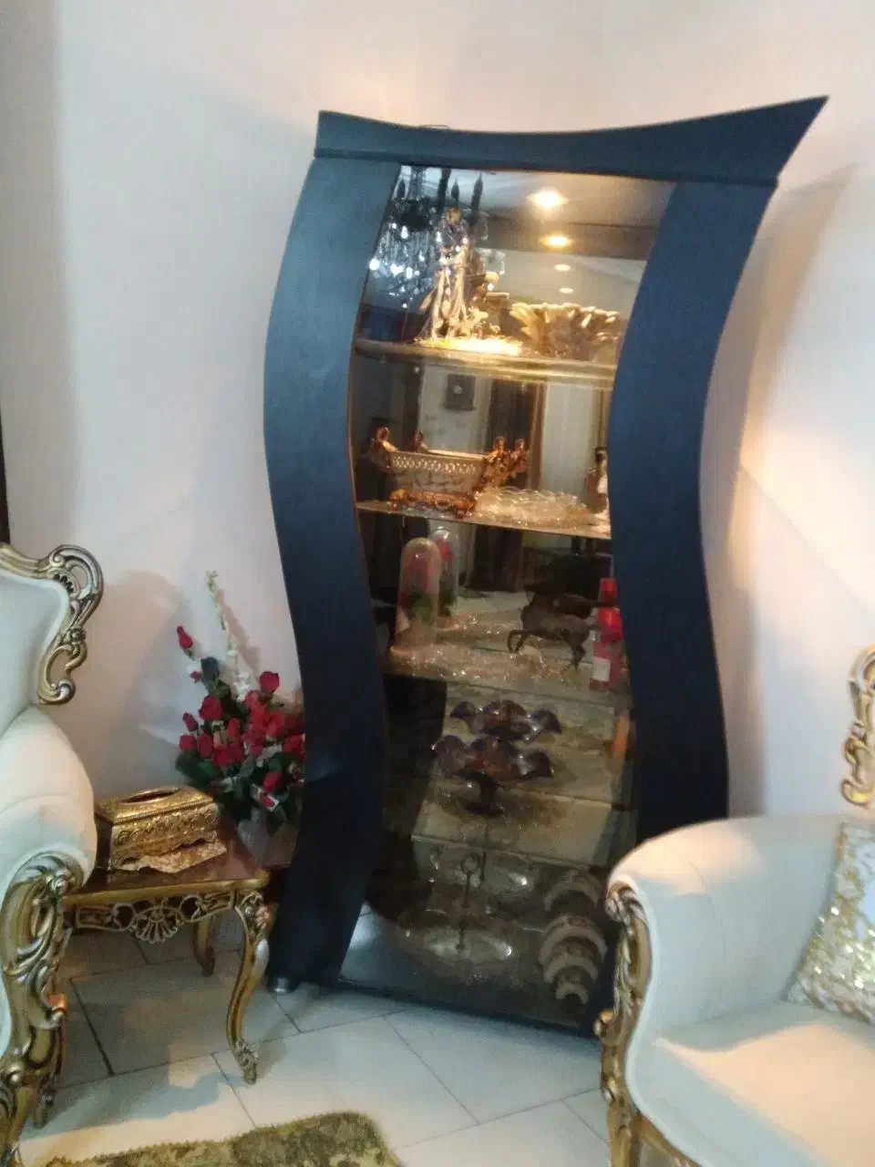 فروش ویترین پنج طبقه داخل کارآیینه دار|بوفه، ویترین، کنسول|لاهیجان, انقلاب|دیوار