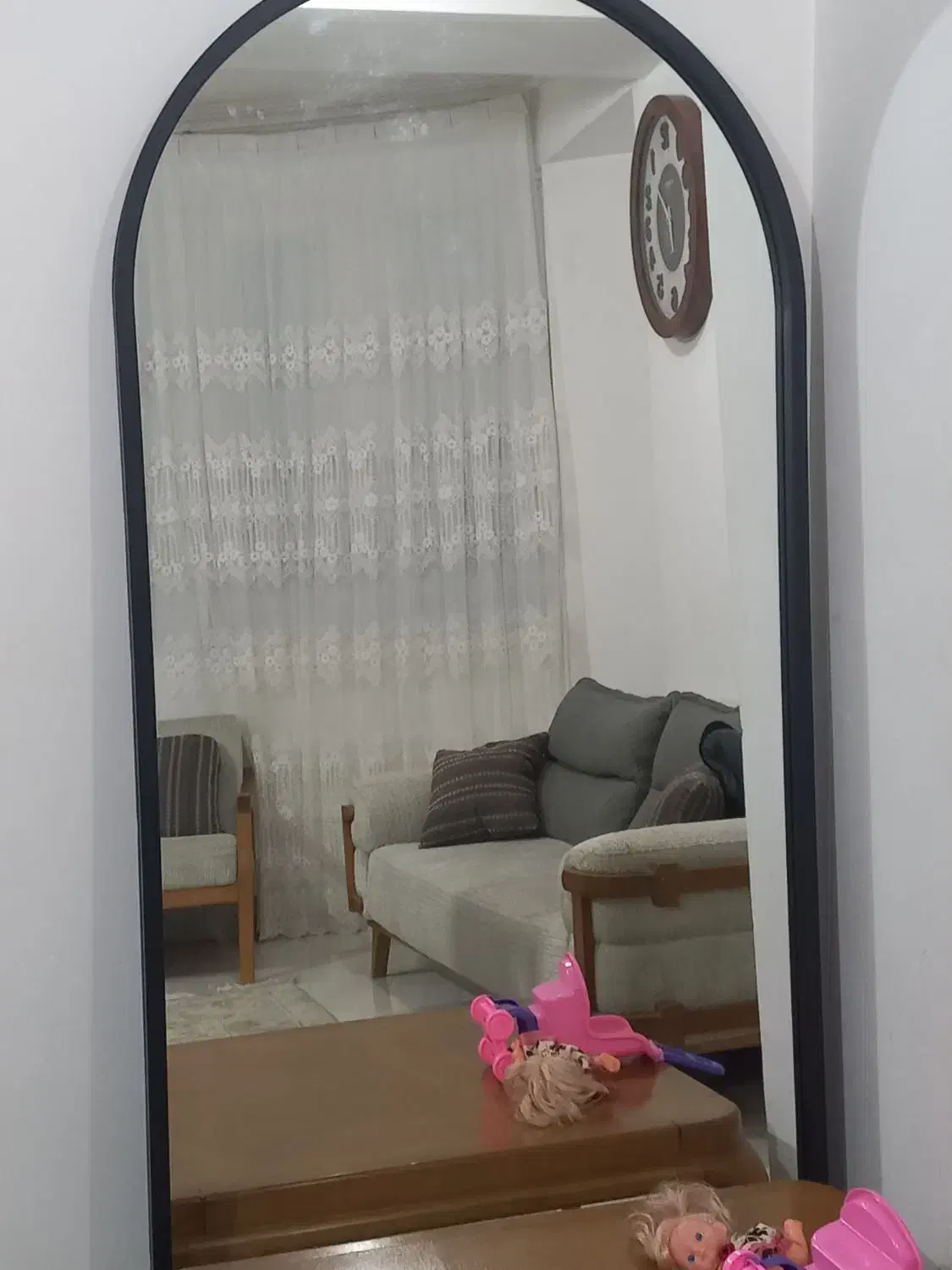 آینه قاب فلزی ۸۰×۱۸۰ نو|آینه|بندرعباس, |دیوار