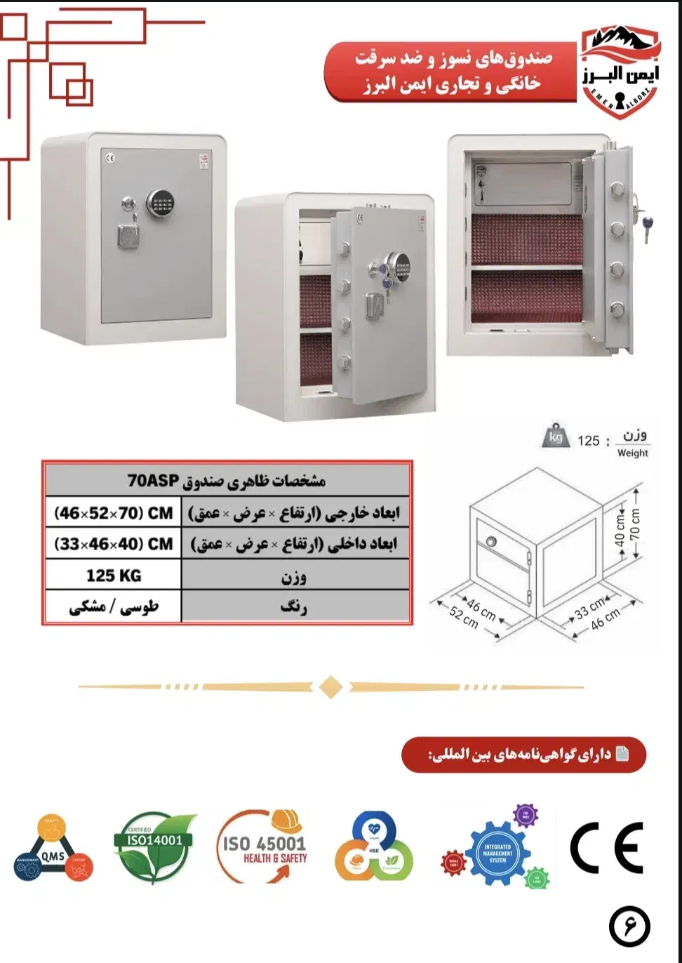 گاوصندوق نسوز ایمن البرز گاوصندوق|ابزارآلات|تهران, شهرک طالقانی|دیوار