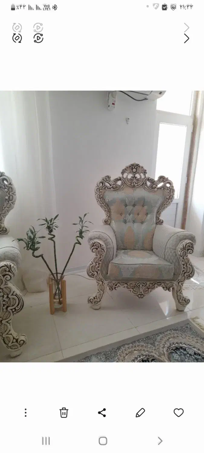 مبل سلطنتی|مبلمان خانگی و میز عسلی|بندر ماهشهر, |دیوار