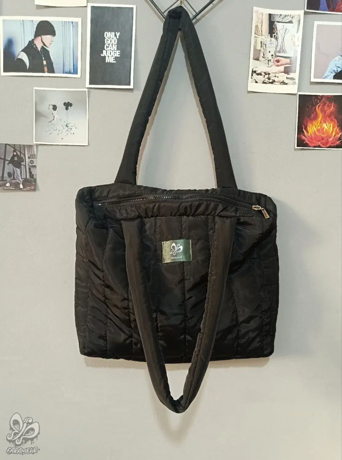 کیف پافر مشکی|کیف، کفش، کمربند|پرند, فاز ۵|دیوار