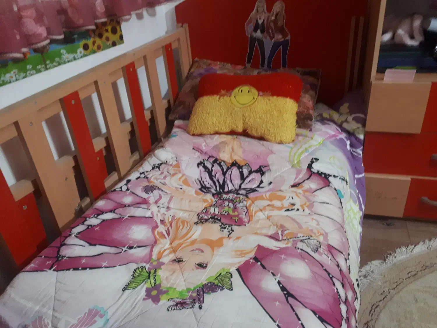 تخت کمد دراور تشک نوجوان|تخت و سرویس خواب|گرگان, |دیوار