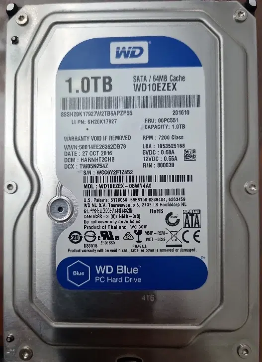 Hard  1TB  WD Blue|قطعات و لوازم جانبی رایانه|تهران, نصرت|دیوار