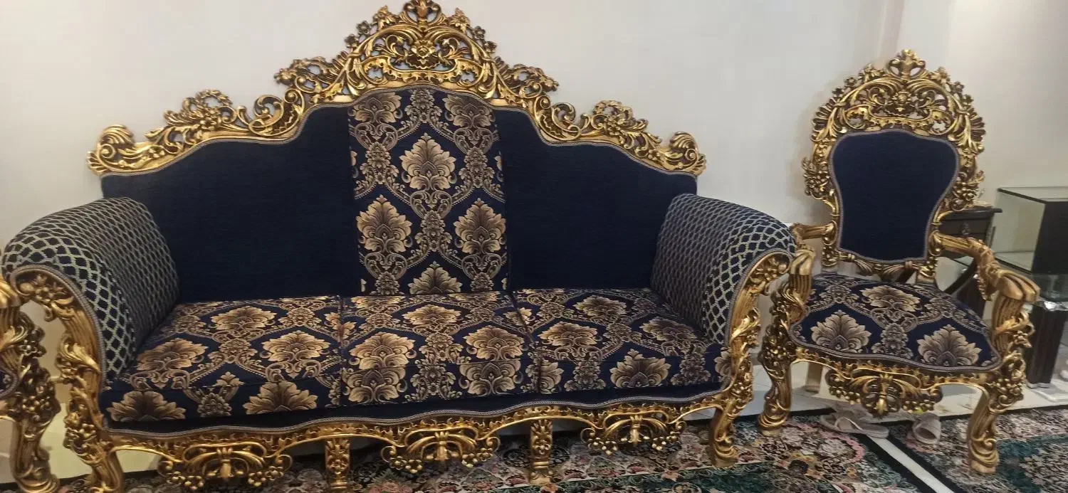 یک دست مبل ۷ نفره به همراه میز نهار خوری|مبلمان خانگی و میز عسلی|تهران, افسریه شمالی|دیوار