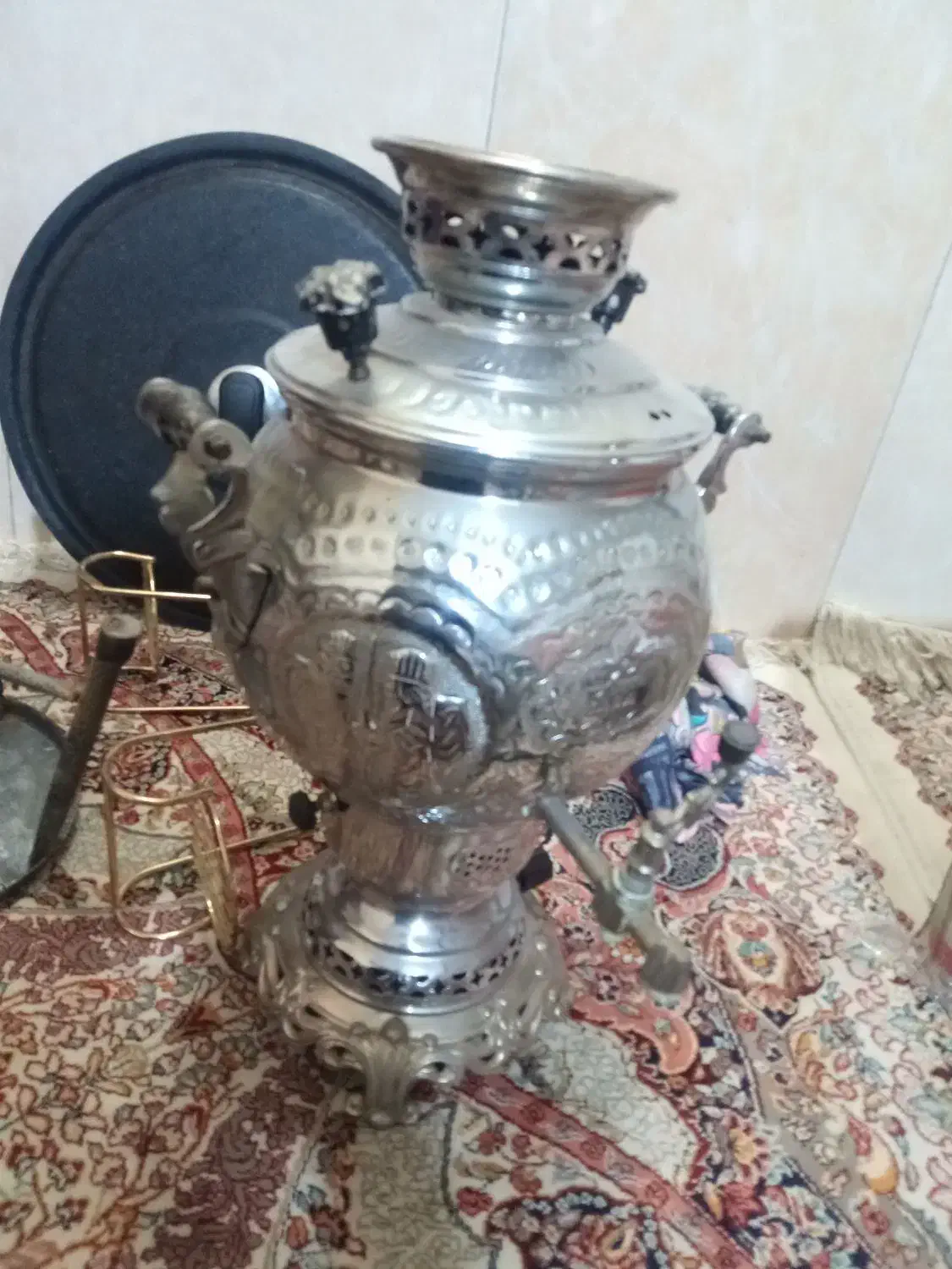 سماور کنده کاری شده|سماور، چایساز، قهوهساز|مشهد, همت آباد|دیوار