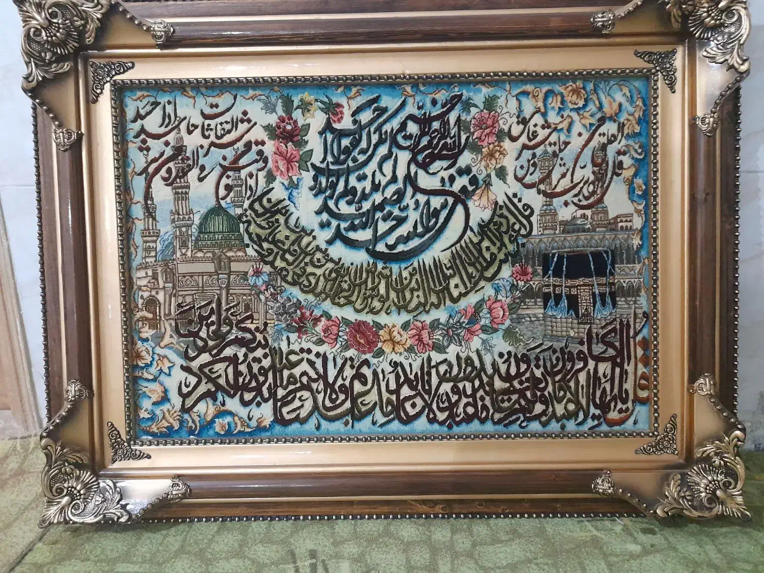 تابلو فرش دست باف ۲۰ درصد ابریشم|تابلو فرش|اردبیل, |دیوار