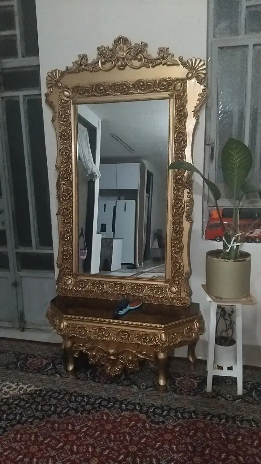 اآیینه شمعدان چوبی جنس خوب|مبلمان خانگی و میز عسلی|خرمآباد, |دیوار