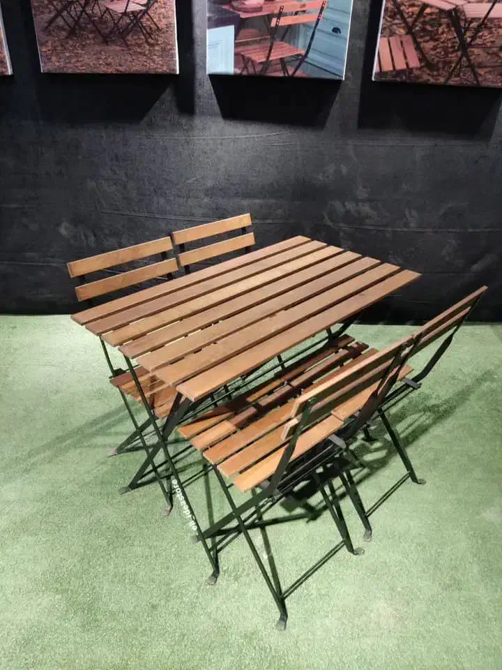 میز و صندلی چوبی تاشو|میز و صندلی غذاخوری|خرمآباد, |دیوار