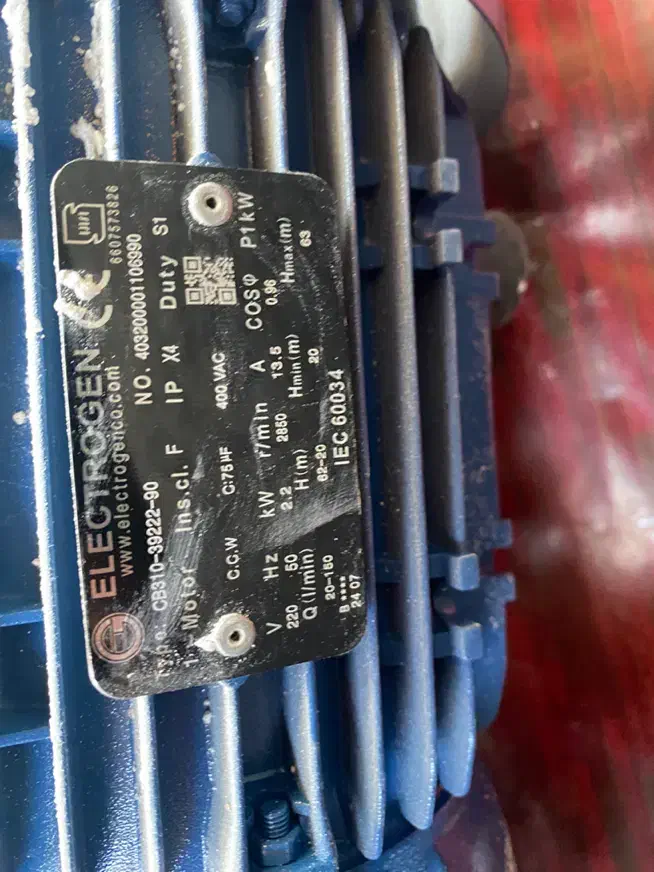 پمپ اب الکتروژن سه اسب تکفاز|ابزارآلات|تهران, صادقیه|دیوار