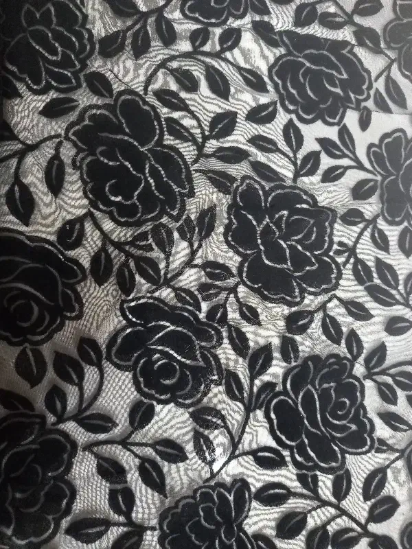 چادر مشکی مجلسی گل مخملی|لباس|اصفهان, خواجه عمید|دیوار