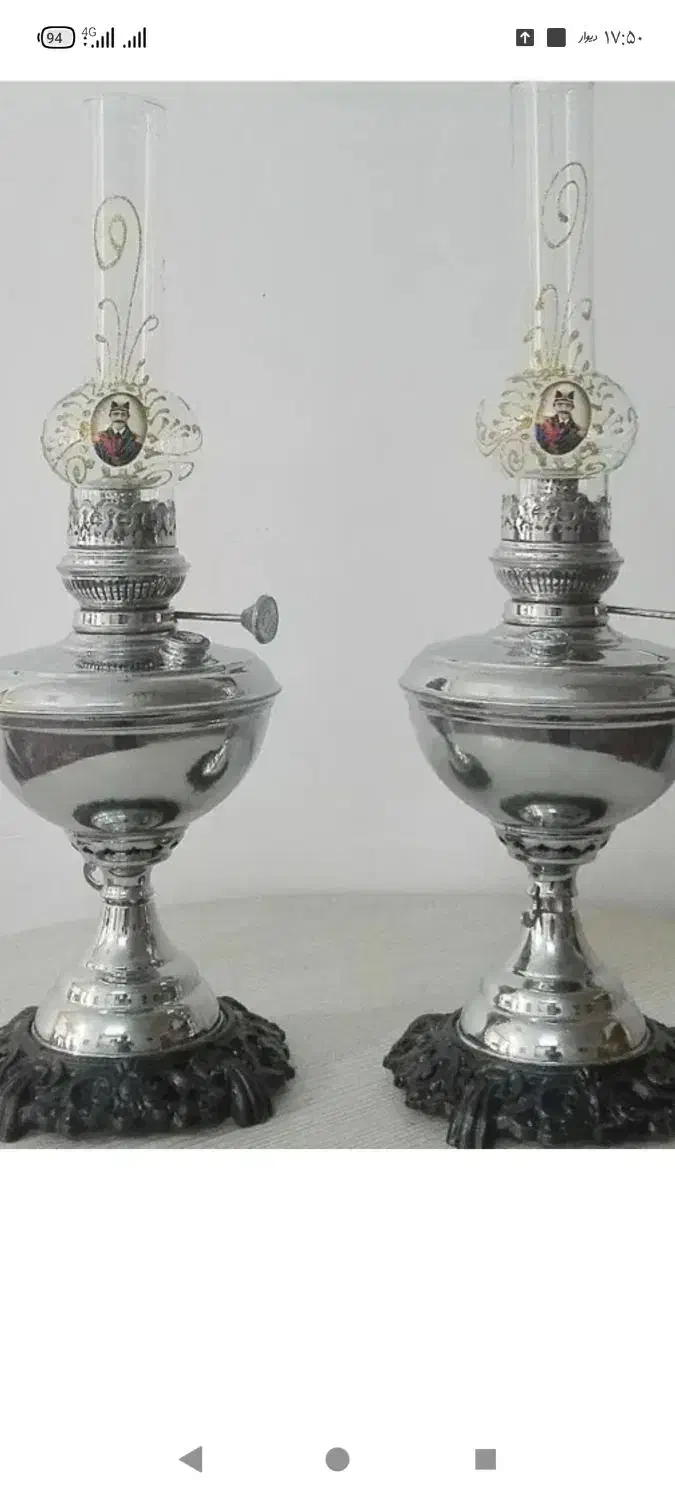 چراغ لمپا برنجی خورشید نشان اصل|لامپ و چراغ|گرگان, |دیوار