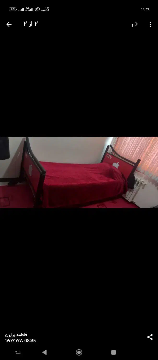 تختخواب یک نفره در حد نو ۲۴۰۰۰۰۰|تخت و سرویس خواب|هشتگرد, فاز ۳ مهستان|دیوار