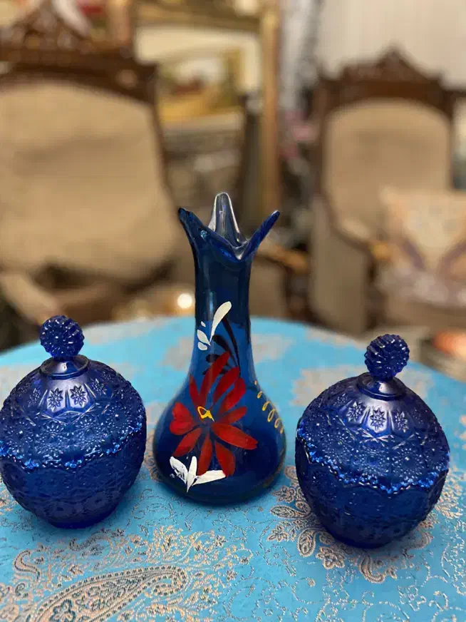 ظروف قجری|کلکسیون اشیاء عتیقه|کرمانشاه, |دیوار