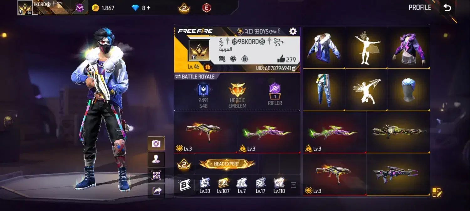 اکانت فری فایر|کنسول، بازی ویدئویی و آنلاین|زرین آباد, |دیوار