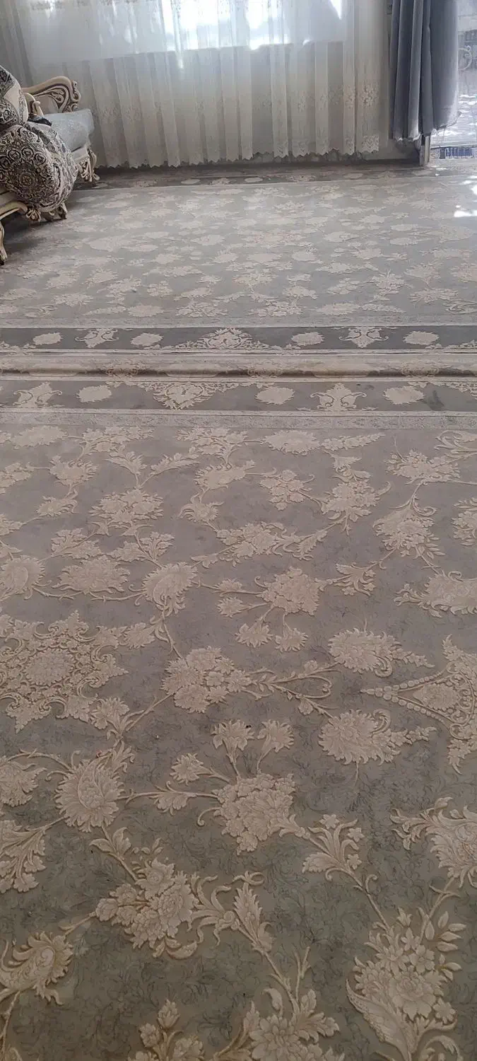 جفت فرش ۱۲ متری گل برجسته۱۲۰۰ شانه|فرش|بیرجند, |دیوار