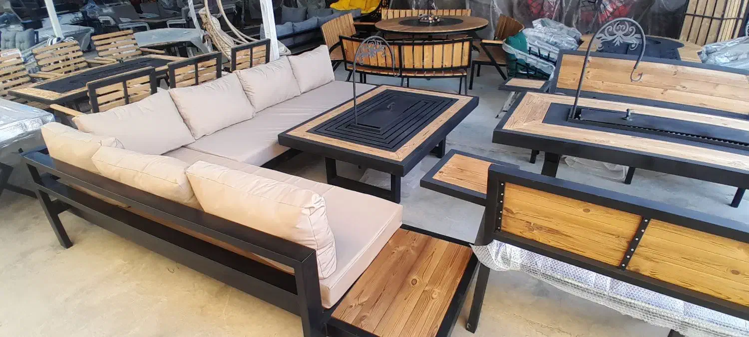 میز آتشدان و آتشدان باغی طرح رواینا پیلاس msmk|مبلمان خانگی و میز عسلی|چهارباغ, |دیوار